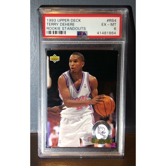1993 Terry Dehere Upper Deck #RS4 Rookie Standouts Basketball Card - PSA 6 - Picture 1 of 2